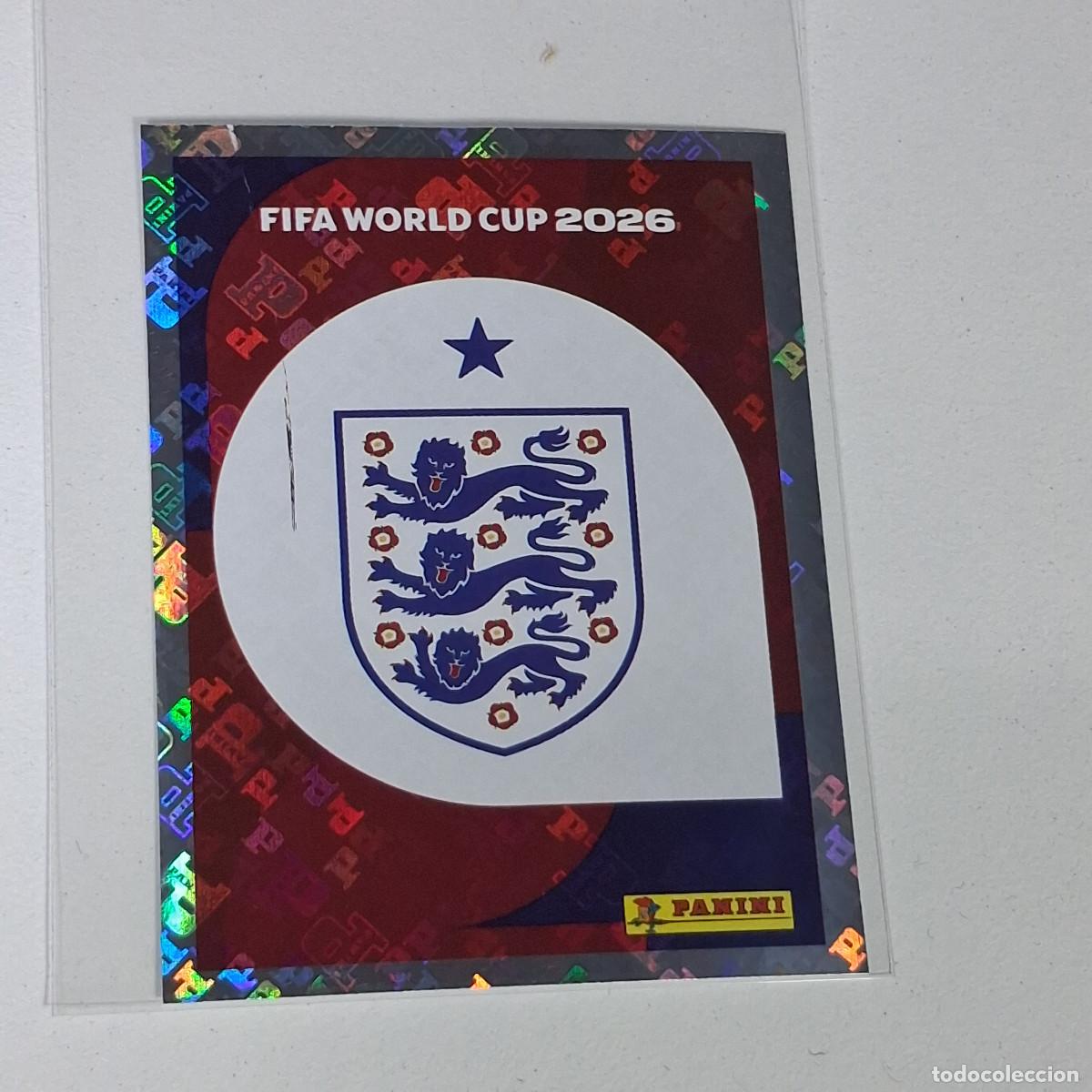 Cromos de F&uacute;tbol: A26 ENG 1 ENG1 ESCUDO LOGO BADGE ENGLAND INGLATERRA MUNDIAL FIFA WORLD CUP 2026 STICKER PANINI