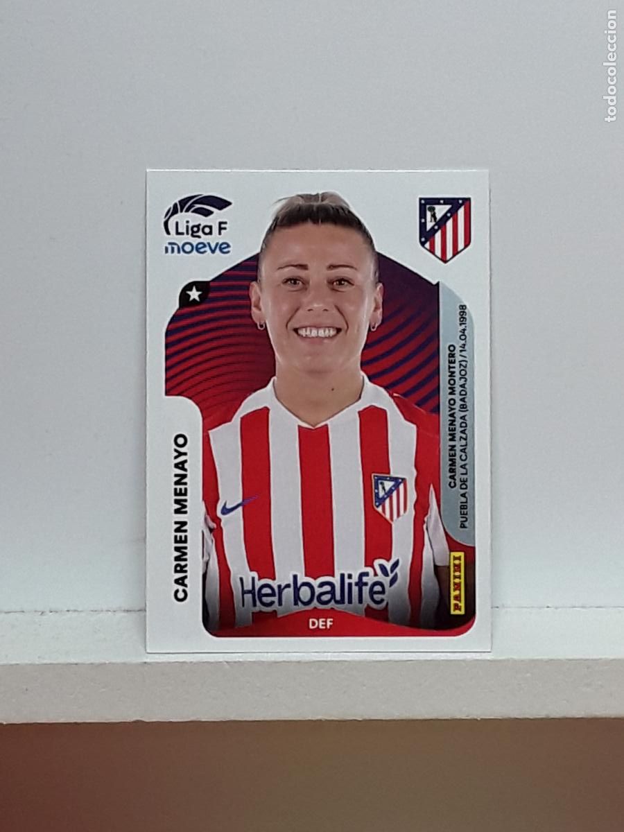 Cromos de F&uacute;tbol: LIGA FEMENINA 2025 2026 F 25 26 ALBUM PANINI LIGA N 47B 47 B ATLETICO MADRID VARMEN MENAYO