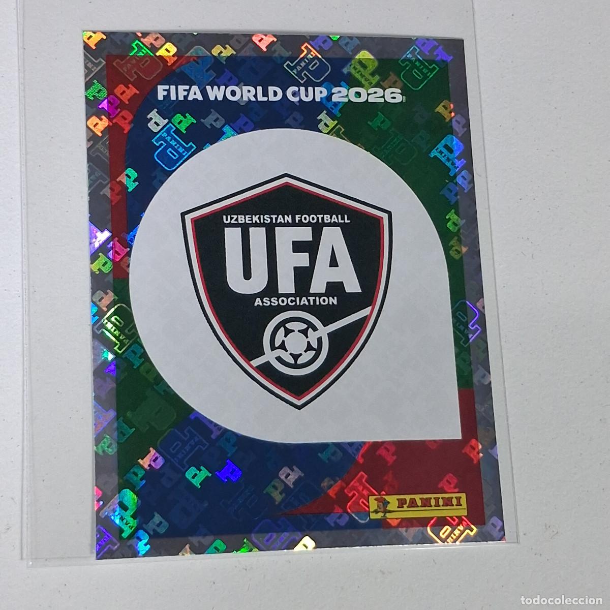Cartes &agrave; collectionner de Football: A26 UZB 1 UZB1 ESCUDO LOGO BADGE UZBEKIST&Aacute;N MUNDIAL FIFA WORLD CUP 2026 STICKER PANINI