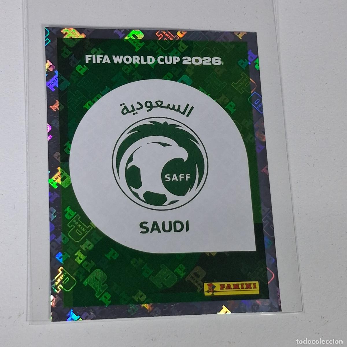 Cartes &agrave; collectionner de Football: A26 KSA 1 KSA1 ESCUDO LOGO BADGE ARABIA SAUD&Iacute; MUNDIAL FIFA WORLD CUP 2026 STICKER PANINI
