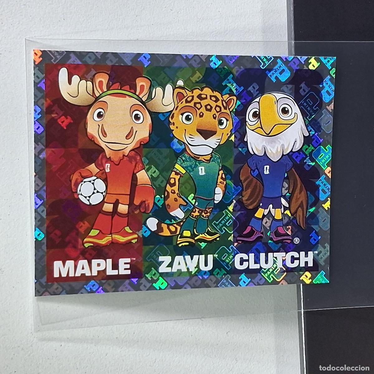 Cartes &agrave; collectionner de Football: A28 FWC 3 FWC3 OFFICIAL MASCOTAS MAPLE ZAYU CLUTCH MUNDIAL FIFA WORLD CUP 2026 STICKER PANINI