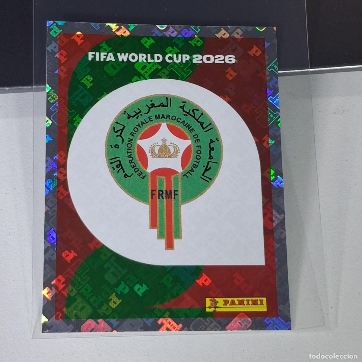 Cromos de F&uacute;tbol: A28 MAR1 MAR 1 ESCUDO MARRUECOS MOROCCO MUNDIAL FIFA WORLD CUP 2026 STICKER PANINI