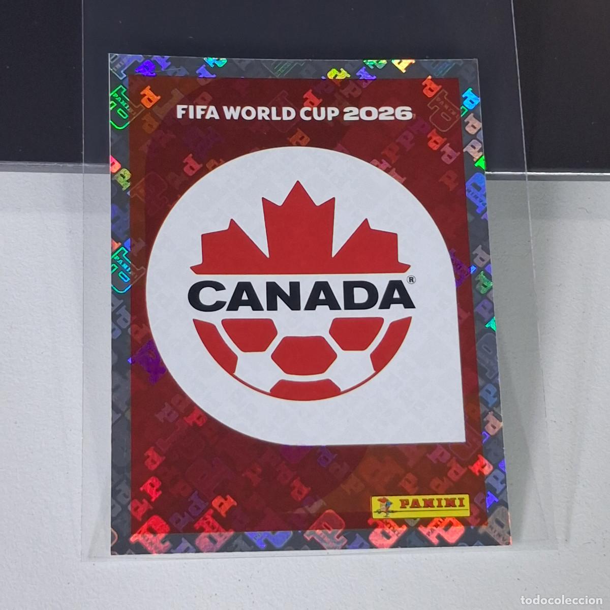 Cromos de F&uacute;tbol: A28 CAN1 CAN 1 ESCUDO LOGO BADGE CANADA MUNDIAL FIFA WORLD CUP 2026 STICKER PANINI