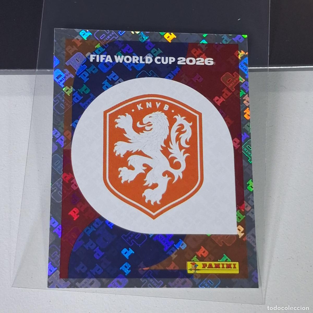 Cromos de F&uacute;tbol: A28 NED1 NED 1 ESCUDO LOGO BADGE PA&Iacute;SES BAJOS NETHERLANDS MUNDIAL FIFA WORLD CUP 2026 STICKER PANINI