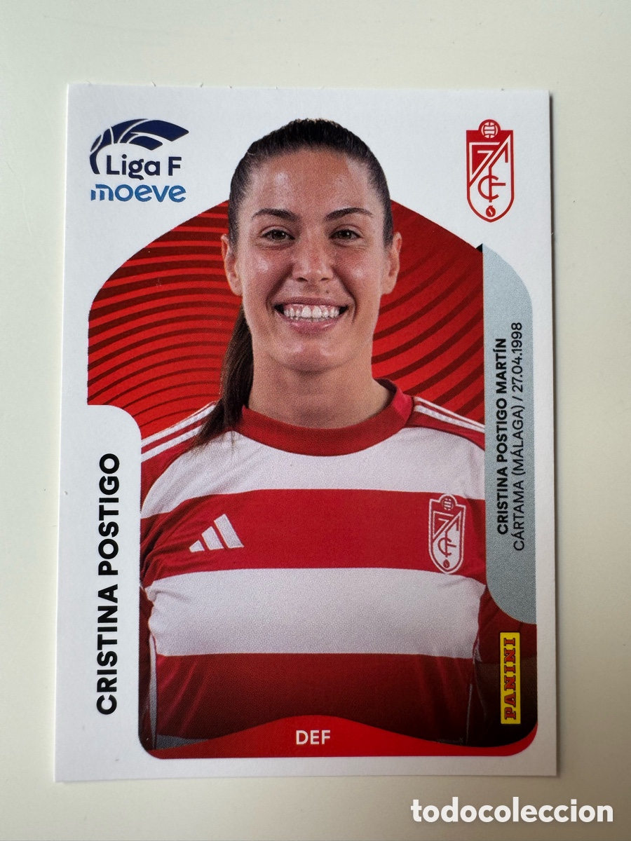 Cromos de F&uacute;tbol: PANINI LIGA F FEMENINA 2025-2026 25-26 &ndash; Cristina Postigo Granada CF N&ordm;207