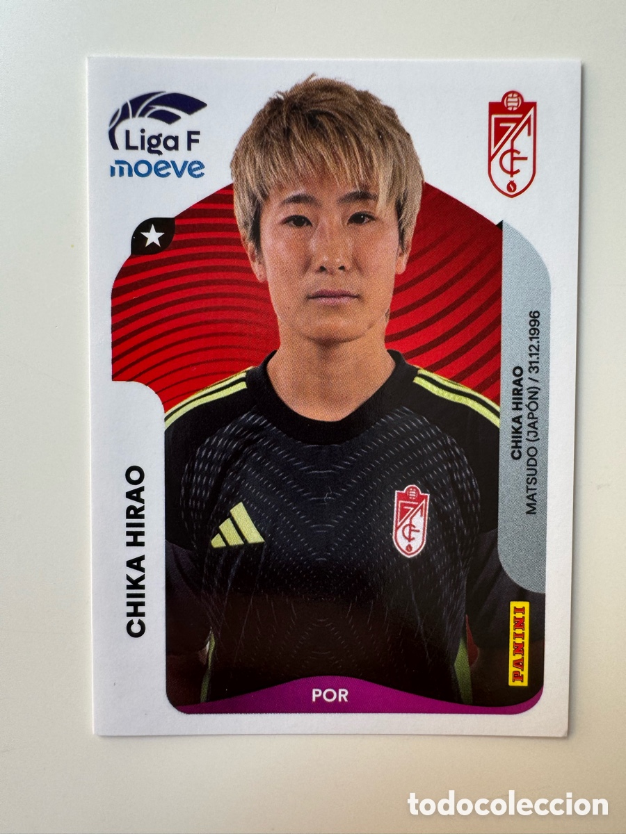 Cromos de F&uacute;tbol: PANINI LIGA F FEMENINA 2025-2026 25-26 &ndash; Chika Hirao Granada CF N&ordm; 204