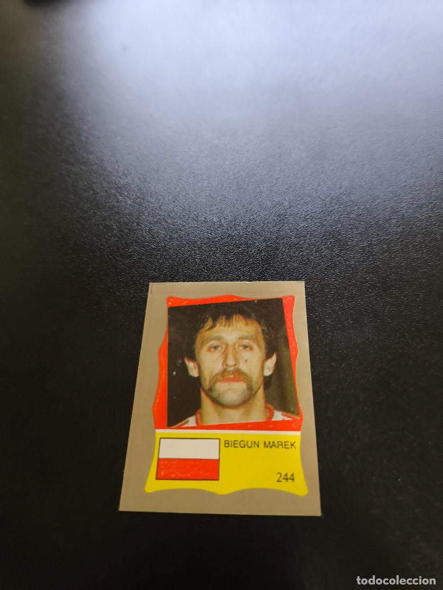 Fu&szlig;ball-Sticker: 244 MAREK BIEGUN POLONIA POLAND REYAUCA MUNDIAL MEXICO 1986 WORLD CUP NO ESTE PANINI