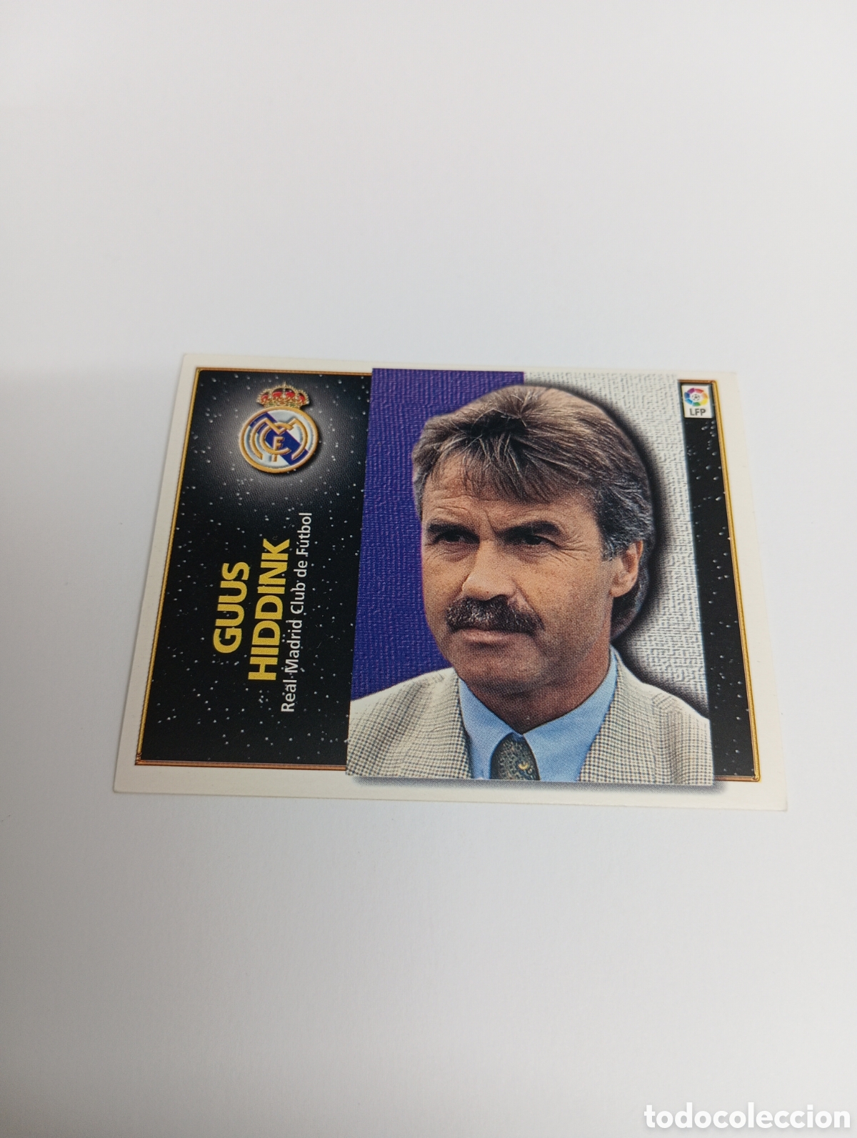 Cromos de F&uacute;tbol: ENTRENADOR GUUS HIDDINK Real Madrid Liga Este 1998 1999 NUEVO SIN PEGAR 98 99