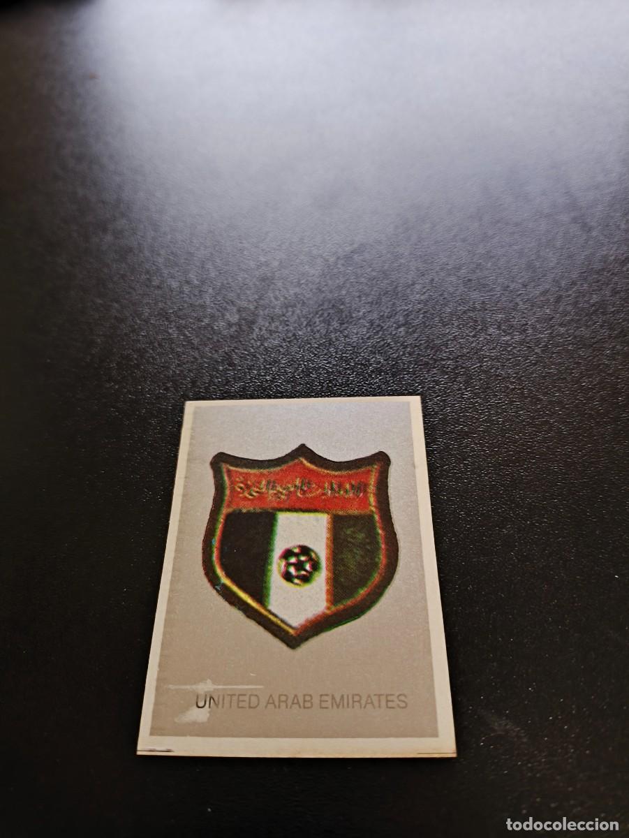 Cromos de F&uacute;tbol: ESCUDO BADGE EMIRATOS ARABES EMIRATES SILVER REYAUCA MUNDIAL ITALIA 1990 WORLD CUP NO ESTE PANINI