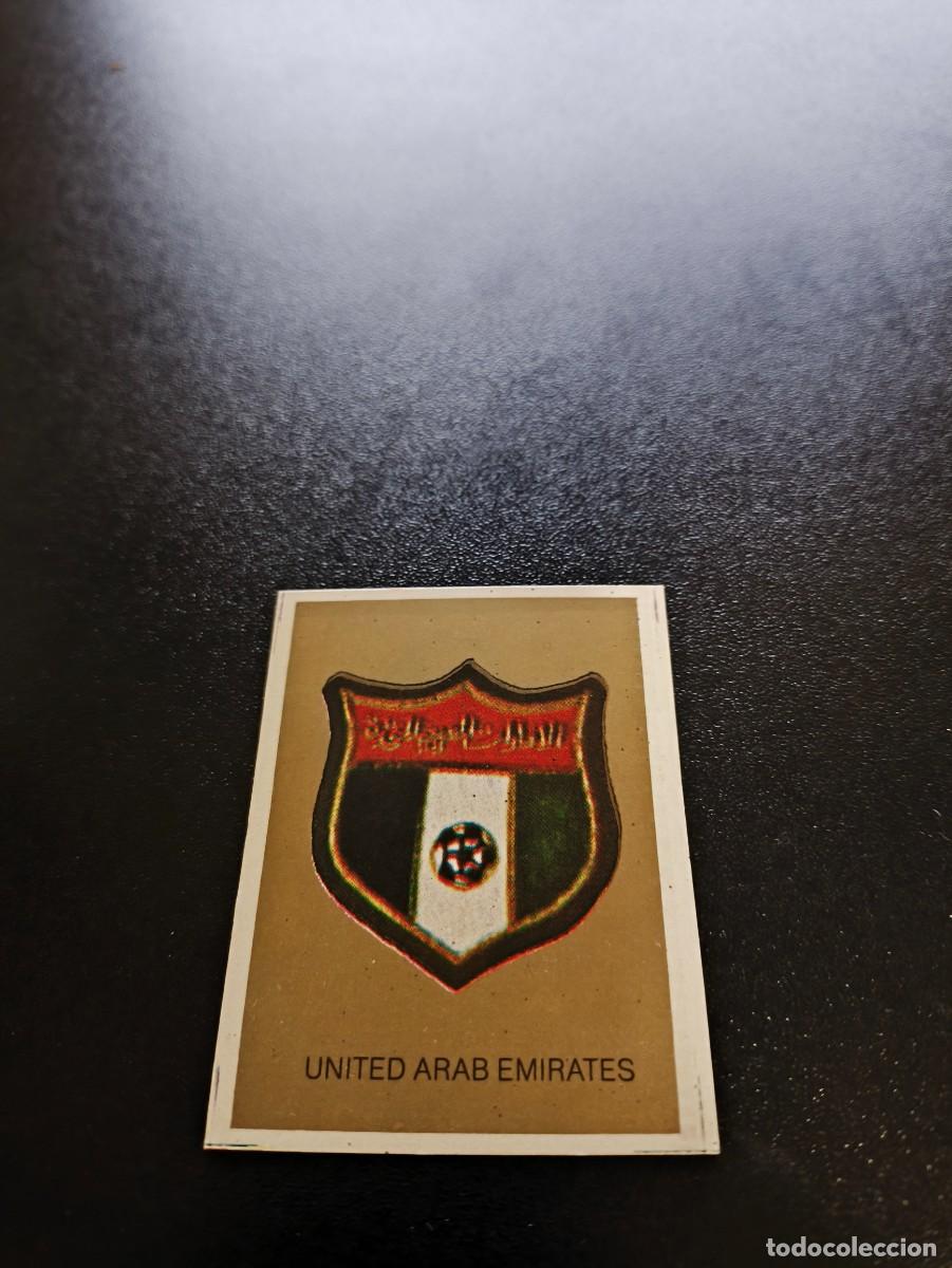 Cromos de F&uacute;tbol: ESCUDO BADGE EMIRATOS ARABES EMIRATES GOLD REYAUCA MUNDIAL ITALIA 1990 WORLD CUP NO ESTE PANINI