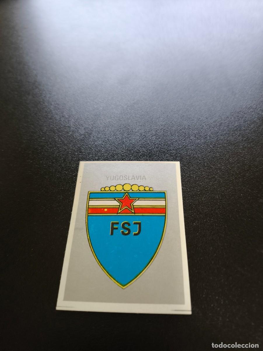 Cromos de F&uacute;tbol: ESCUDO BADGE YUGOSLAVIA SILVER REYAUCA MUNDIAL ITALIA 1990 WORLD CUP NO ESTE PANINI