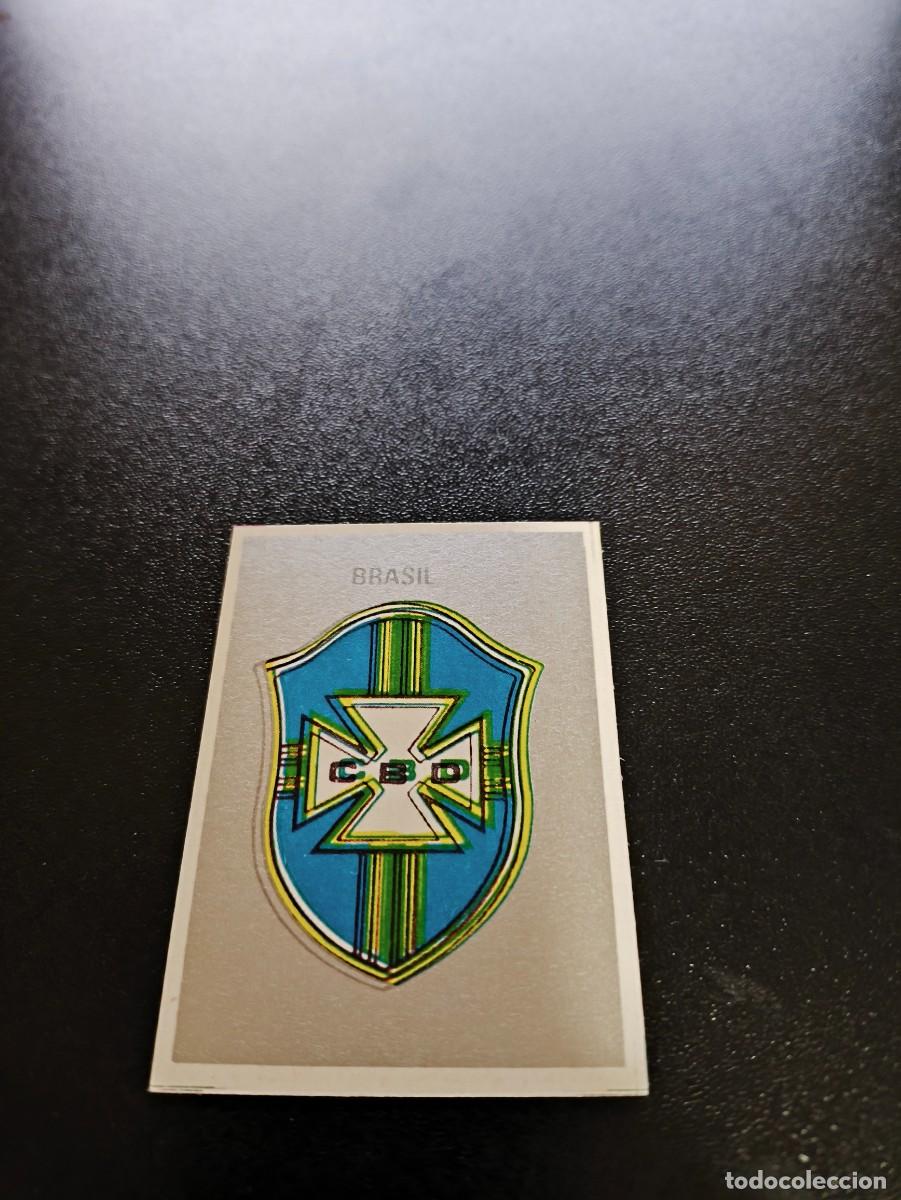Cromos de F&uacute;tbol: ESCUDO BADGE BRASIL BRAZIL SILVER REYAUCA MUNDIAL ITALIA 1990 WORLD CUP NO ESTE PANINI