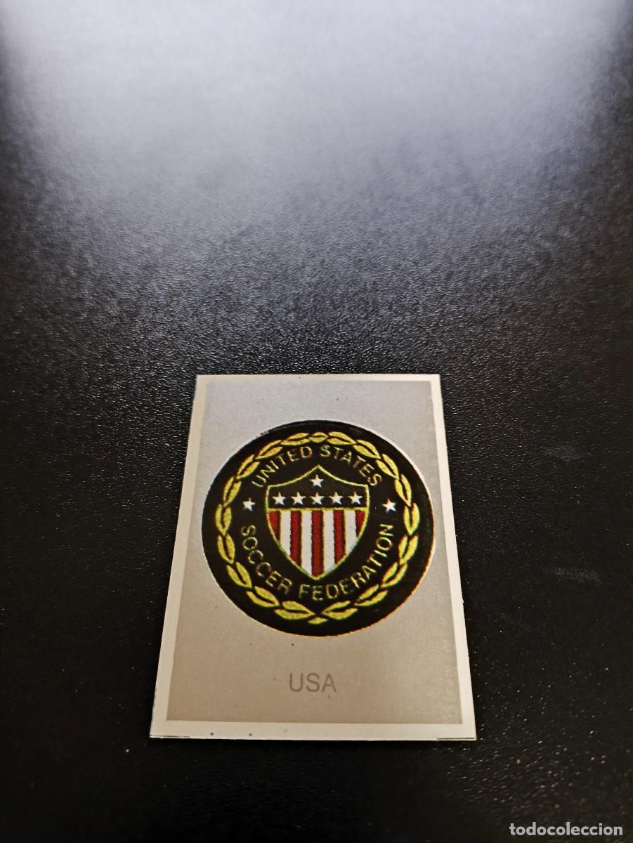Figurine di Calcio: ESCUDO BADGE ESTADOS UNIDOS USA SILVER REYAUCA MUNDIAL ITALIA 1990 WORLD CUP NO ESTE PANINI