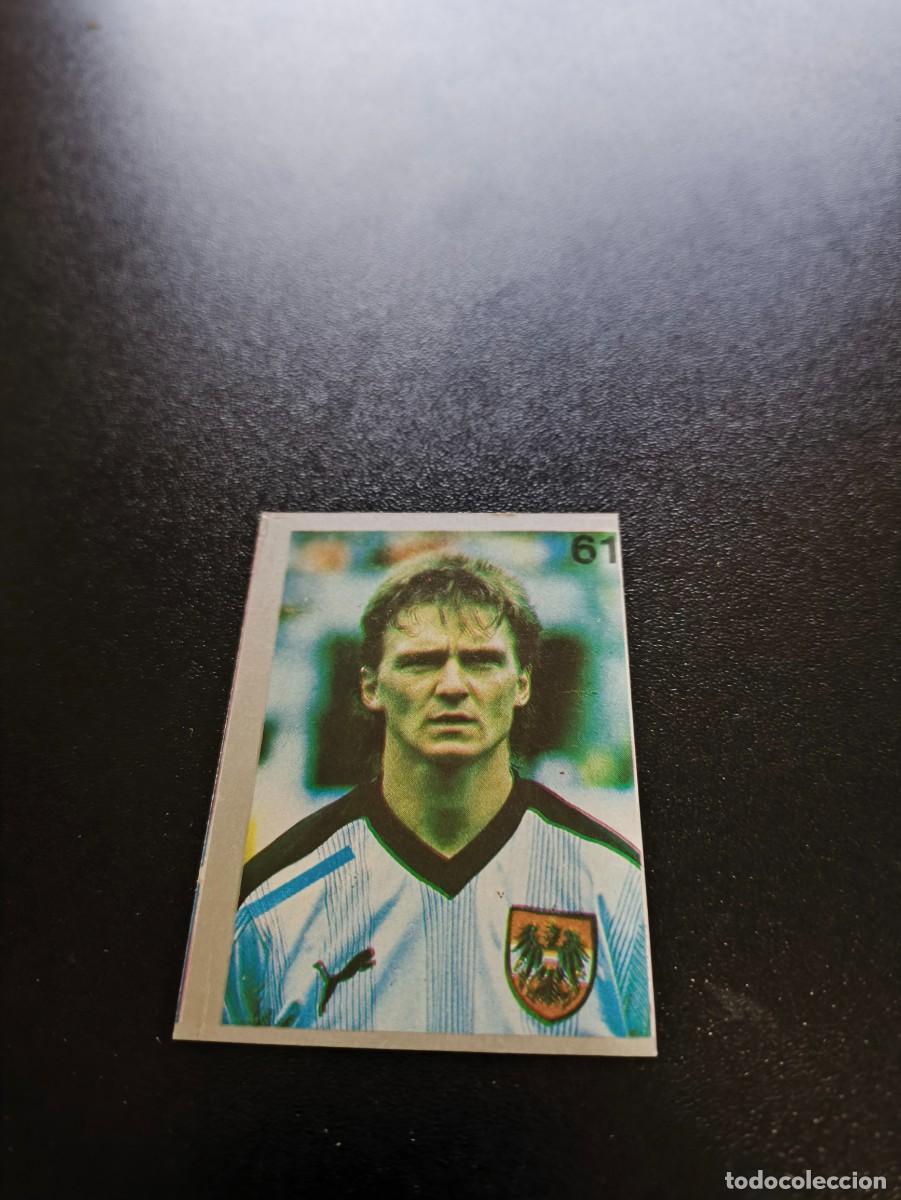 Fu&szlig;ball-Sticker: 61 ANDREAS OGRIS AUSTRIA &Ouml;sterreich REYAUCA MUNDIAL ITALIA 1990 WORLD CUP NO ESTE PANINI