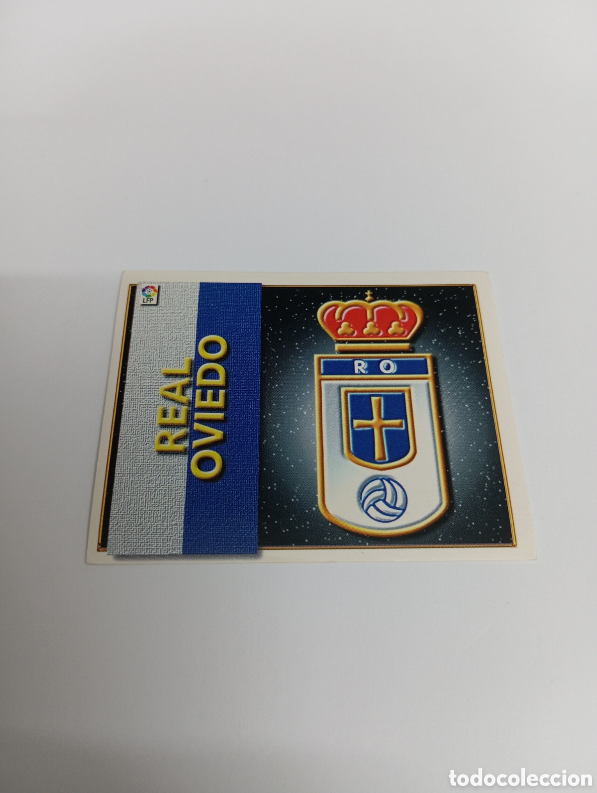 Cromos de F&uacute;tbol: ESCUDO Oviedo Liga Este 1998 1999 NUEVO SIN PEGAR 98 99