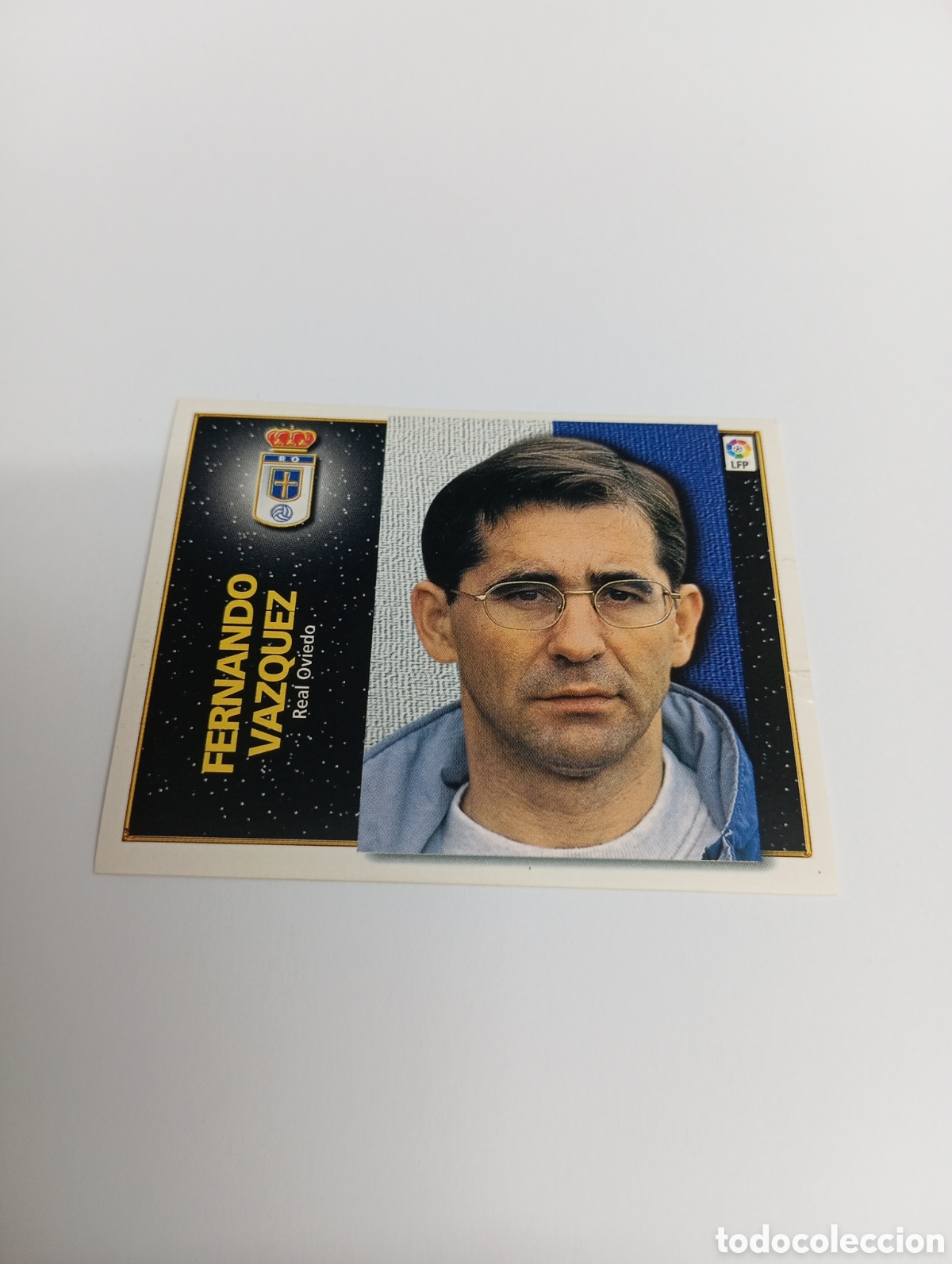 Cromos de F&uacute;tbol: ENTRENADOR FERNANDO V&Aacute;ZQUEZ Oviedo Liga Este 1998 1999 NUEVO SIN PEGAR 98 99