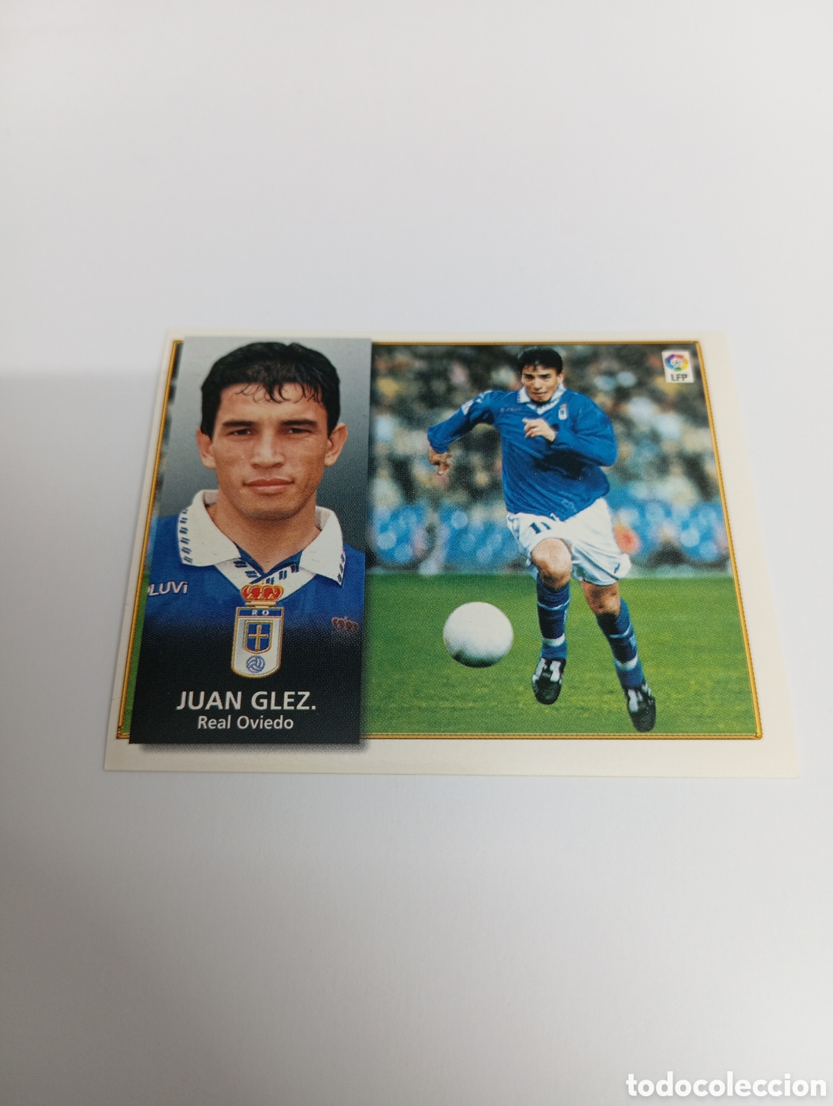 Cromos de F&uacute;tbol: JUAN GONZ&Aacute;LEZ Oviedo Liga Este 1998 1999 NUEVO SIN PEGAR 98 99