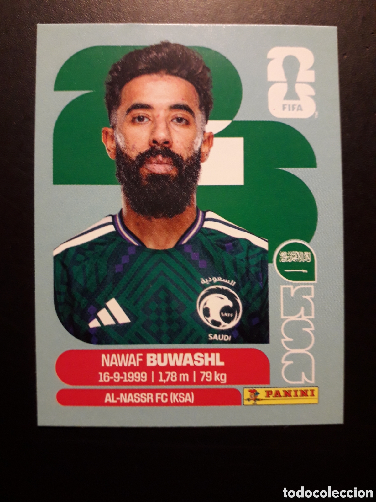 Cromos de F&uacute;tbol: BUWASHL ARABIA SAUD&Iacute; KSA 5 MUNDIAL F&Uacute;TBOL 2026 FIFA WORLD CUP PANINI SIN PEGAR PEDIDO M&Iacute;NIMO 3&euro;