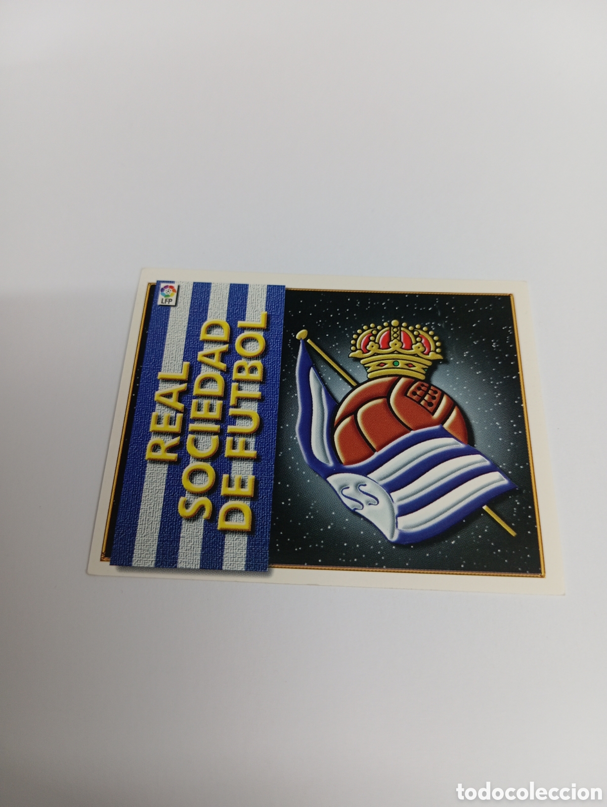 Cromos de F&uacute;tbol: ESCUDO Real Sociedad Liga Este 1998 1999 NUEVO SIN PEGAR 98 99