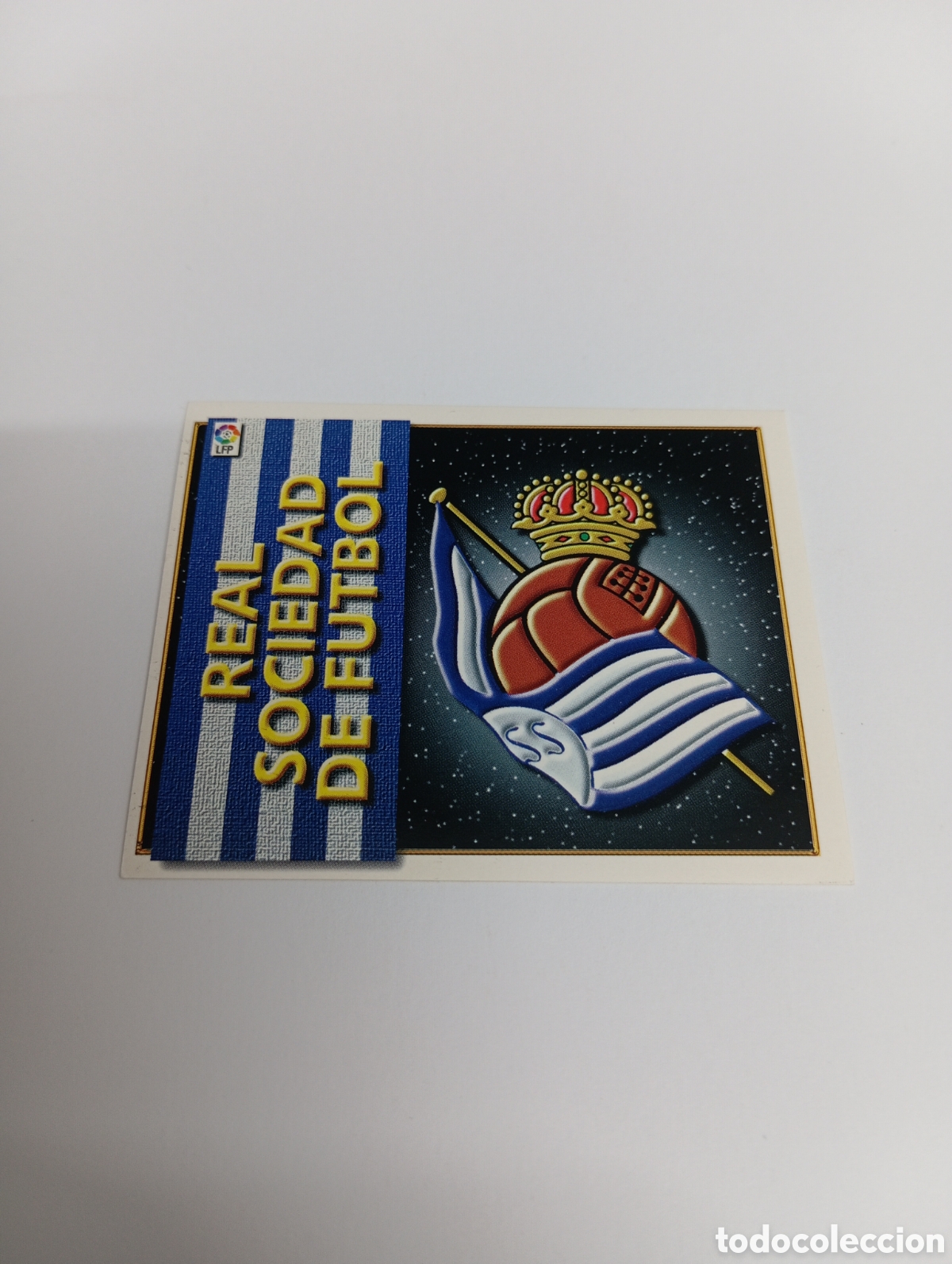 Cromos de F&uacute;tbol: ESCUDO Real Sociedad Liga Este 1998 1999 NUEVO SIN PEGAR 98 99