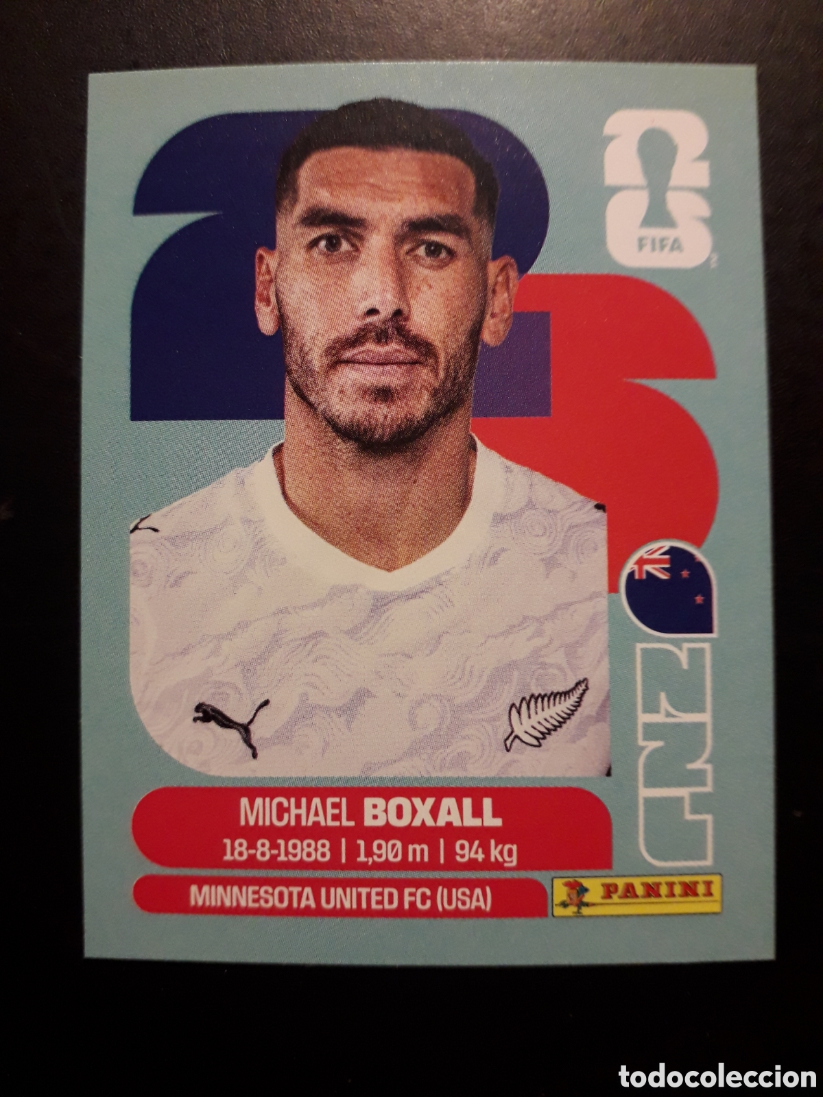 Cromos de F&uacute;tbol: BOXALL NUEVA ZELANDA NZL 4 MUNDIAL F&Uacute;TBOL 2026 FIFA WORLD CUP PANINI SIN PEGAR PEDIDO M&Iacute;NIMO 3&euro;