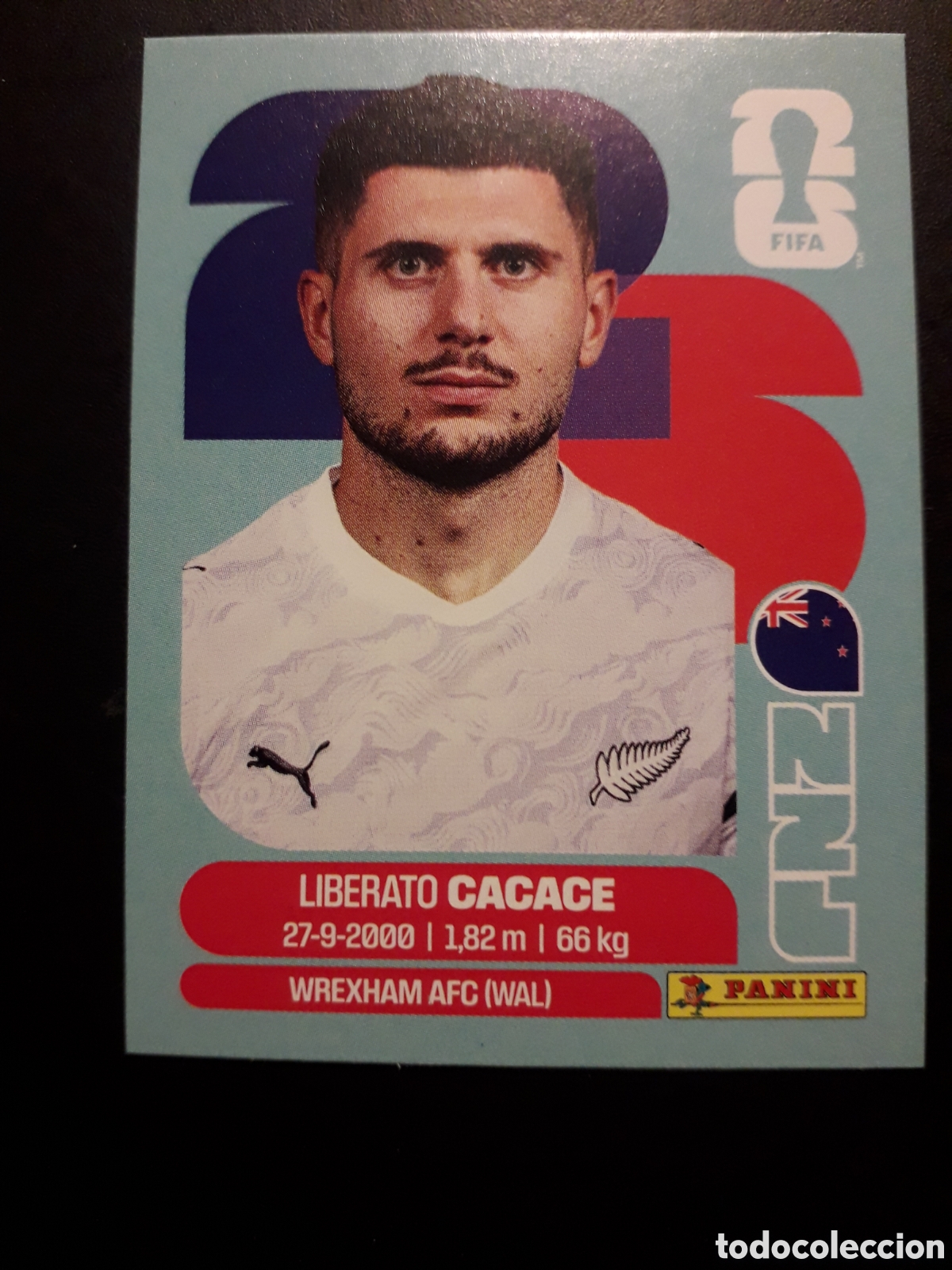 Cromos de F&uacute;tbol: CACACE NUEVA ZELANDA NZL 5 MUNDIAL F&Uacute;TBOL 2026 FIFA WORLD CUP PANINI SIN PEGAR PEDIDO M&Iacute;NIMO 3&euro;