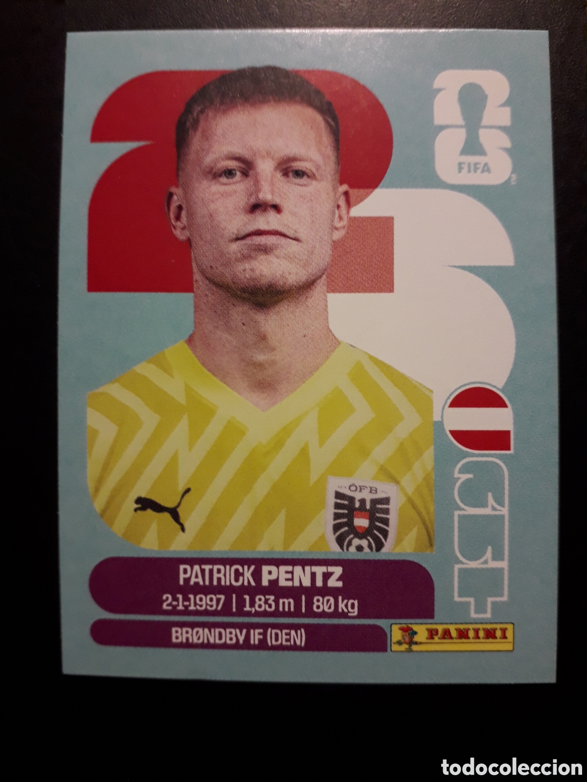 Cromos de F&uacute;tbol: PENTZ AUSTRIA AUT 3 MUNDIAL F&Uacute;TBOL 2026 FIFA WORLD CUP PANINI SIN PEGAR PEDIDO M&Iacute;NIMO 3&euro;