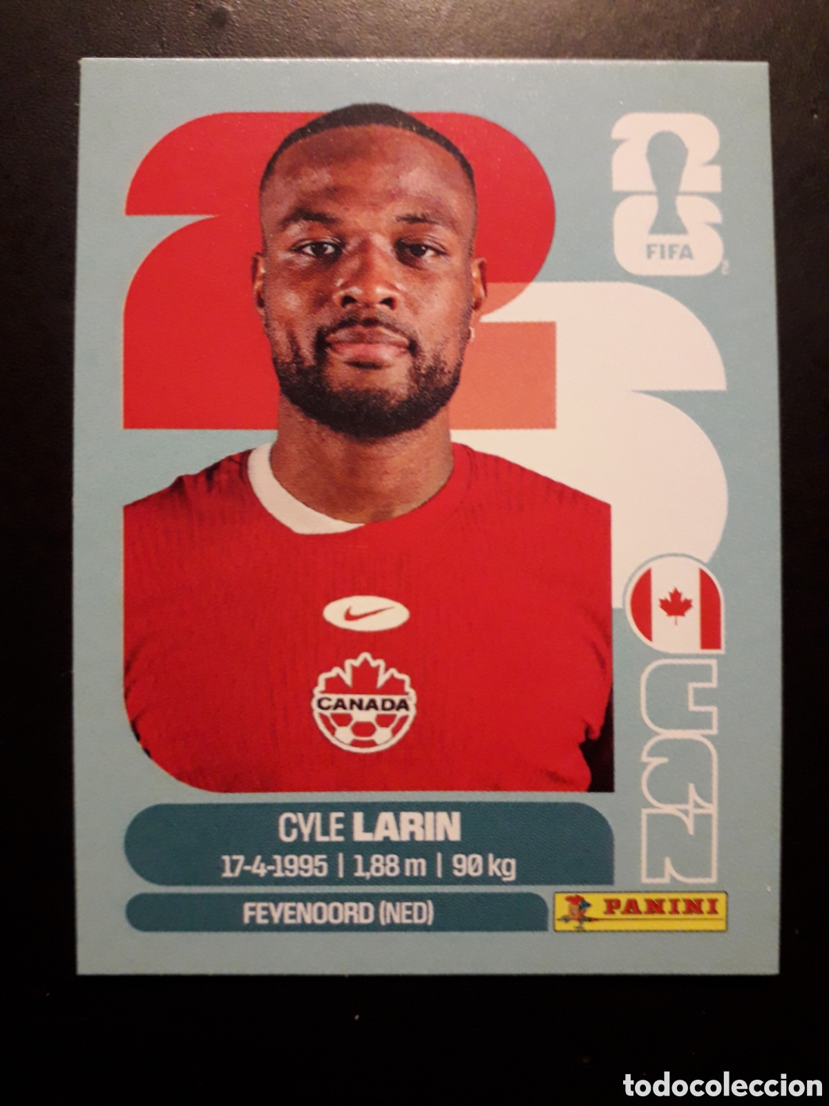 Cromos de F&uacute;tbol: LARIN CANAD&Aacute; CAN 19 MUNDIAL F&Uacute;TBOL 2026 FIFA WORLD CUP PANINI SIN PEGAR PEDIDO M&Iacute;NIMO 3&euro;