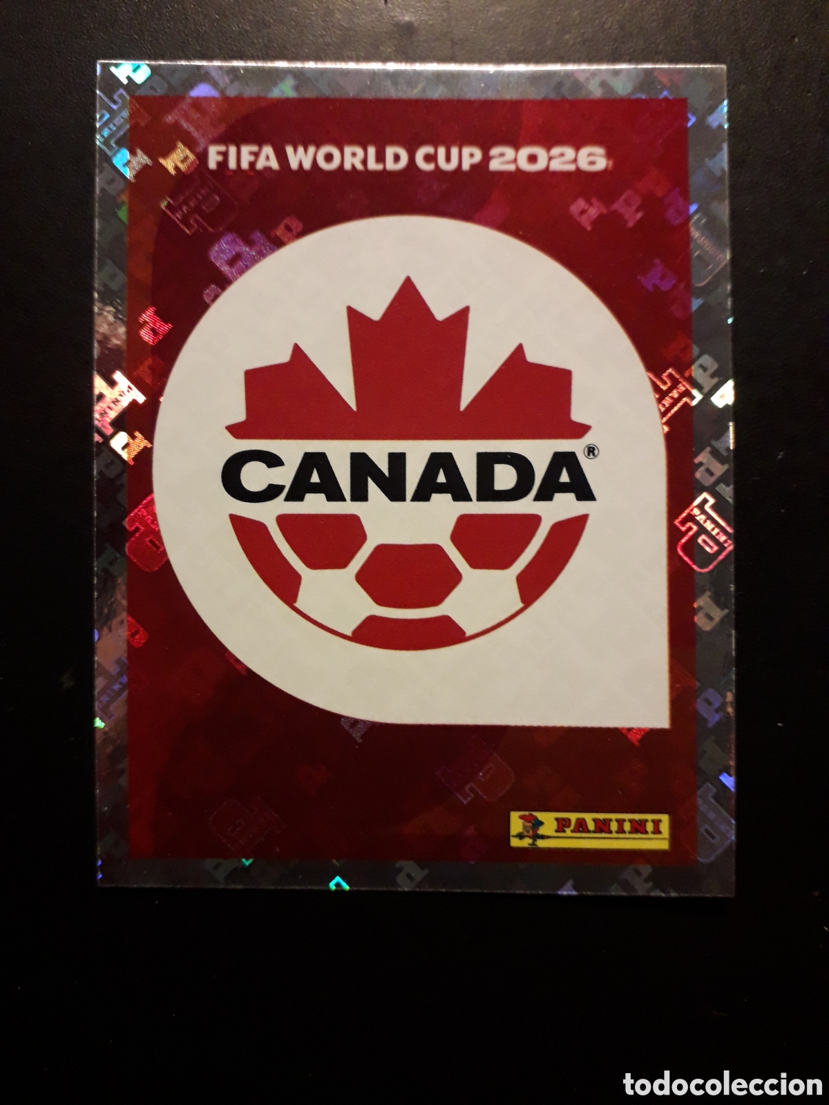 Cromos de F&uacute;tbol: ESCUDO CANAD&Aacute; CAN 1 MUNDIAL F&Uacute;TBOL 2026 FIFA WORLD CUP PANINI SIN PEGAR PEDIDO M&Iacute;NIMO 3&euro;