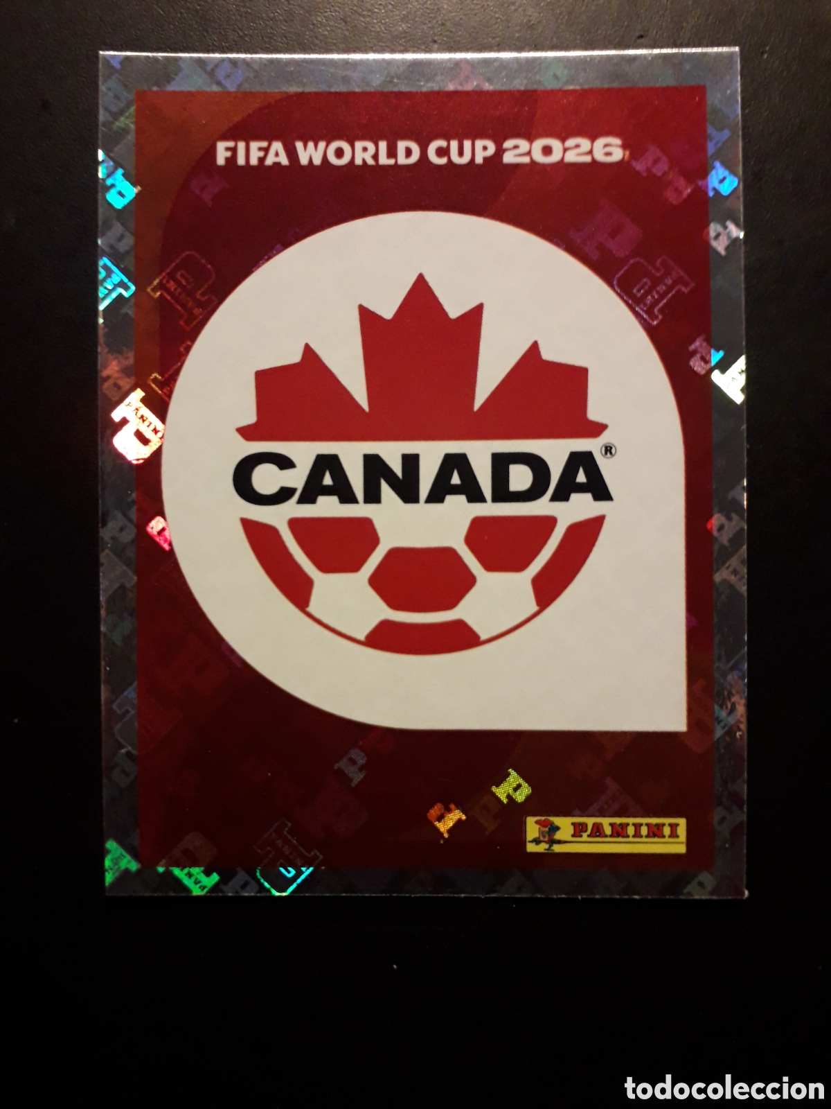 Cromos de F&uacute;tbol: ESCUDO CANAD&Aacute; CAN 1 MUNDIAL F&Uacute;TBOL 2026 FIFA WORLD CUP PANINI SIN PEGAR PEDIDO M&Iacute;NIMO 3&euro;