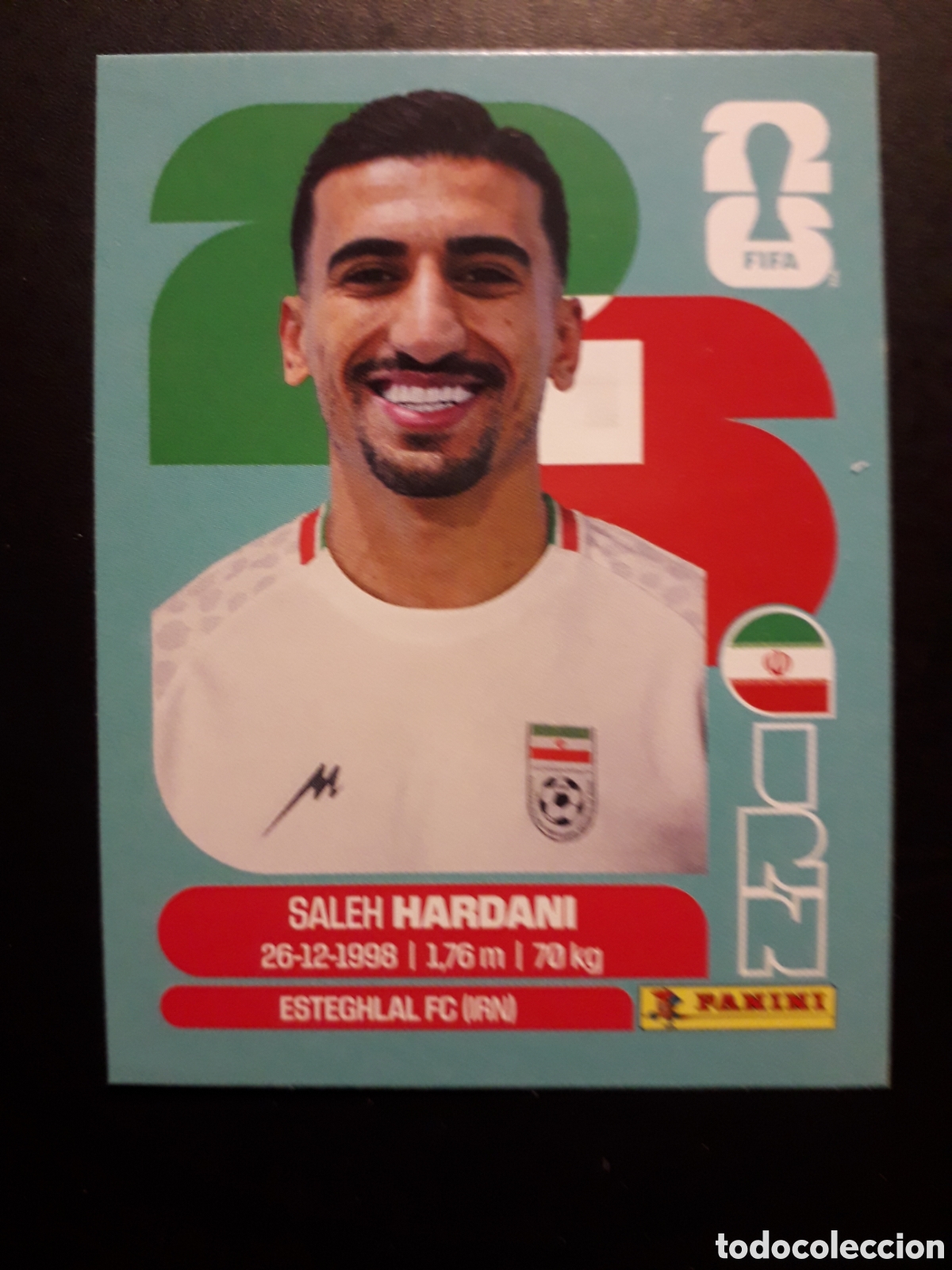 Cromos de F&uacute;tbol: HARDANI IR&Aacute;N IRN 10 MUNDIAL F&Uacute;TBOL 2026 FIFA WORLD CUP PANINI SIN PEGAR PEDIDO M&Iacute;NIMO 3&euro;