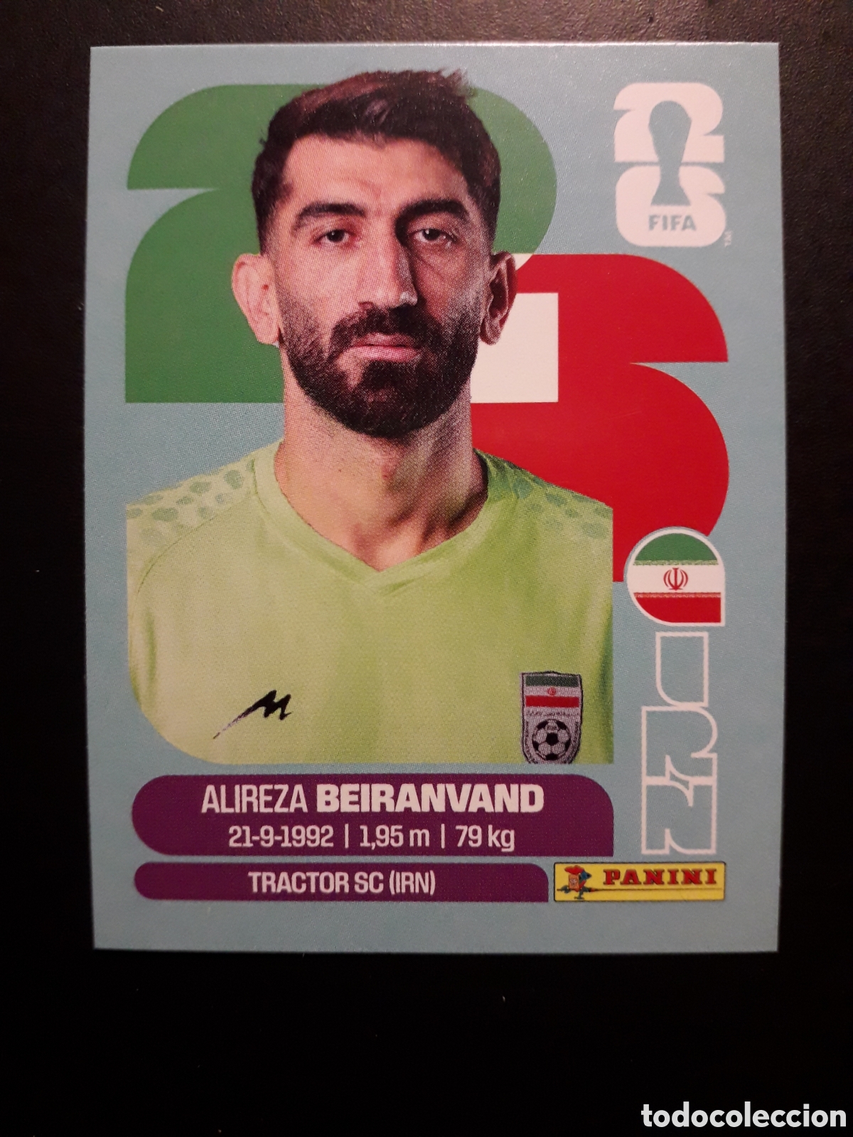 Cromos de F&uacute;tbol: BEIRANVAND IR&Aacute;N IRN 2 MUNDIAL F&Uacute;TBOL 2026 FIFA WORLD CUP PANINI SIN PEGAR PEDIDO M&Iacute;NIMO 3&euro;.