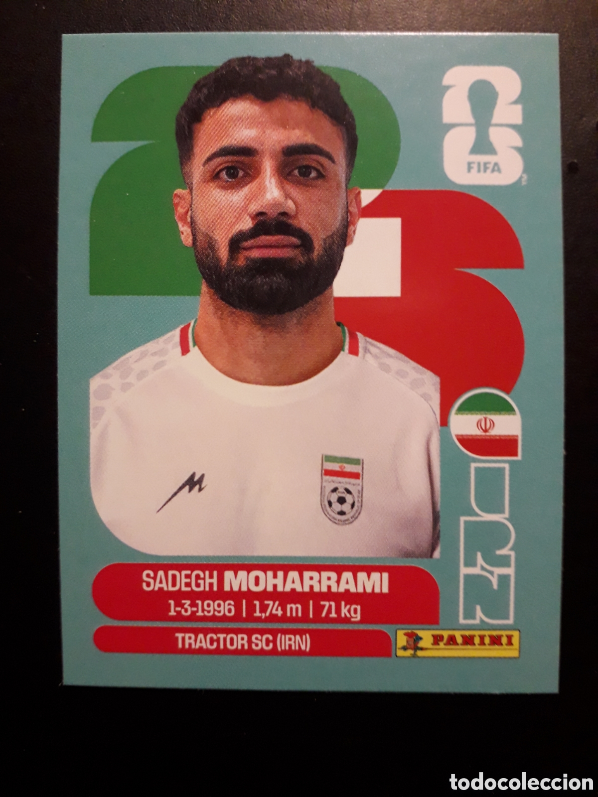 Cromos de F&uacute;tbol: MOHARRAMI IR&Aacute;N IRN 9 MUNDIAL F&Uacute;TBOL 2026 FIFA WORLD CUP PANINI SIN PEGAR PEDIDO M&Iacute;NIMO 3&euro;