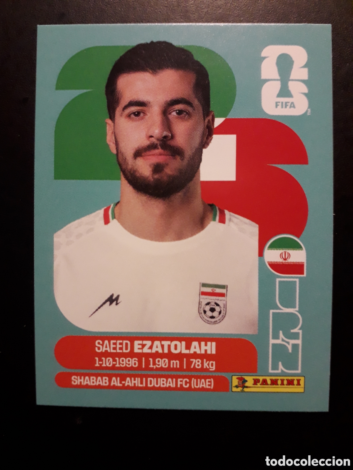 Cromos de F&uacute;tbol: EZATOLAHI IR&Aacute;N IRN 11 MUNDIAL F&Uacute;TBOL 2026 FIFA WORLD CUP PANINI SIN PEGAR PEDIDO M&Iacute;NIMO 3&euro;.