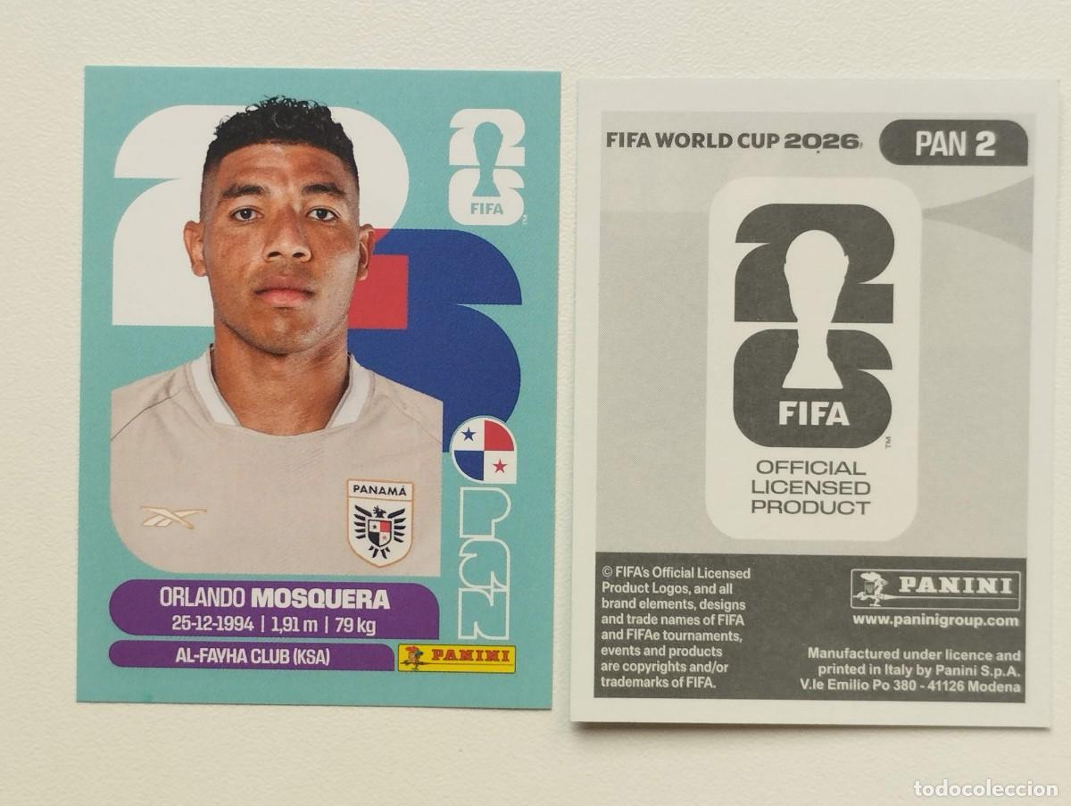 Cromos de F&uacute;tbol: CROMO STICKER WORLD CUP 2026 MUNDIAL 26 PANINI PANAMA PAN2 PAN 2 ORLANDO MOSQUERA