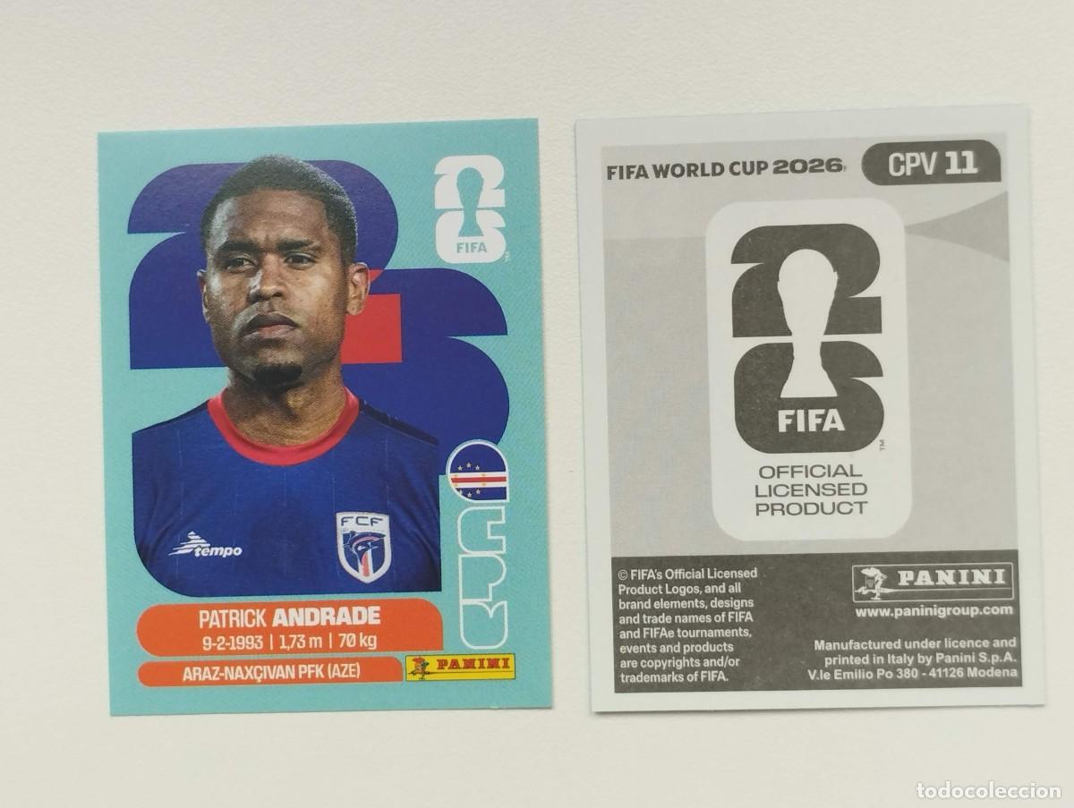 Cromos de F&uacute;tbol: CROMO STICKER WORLD CUP 2026 MUNDIAL 26 PANINI CABO VERDE CPV11 CPV 11 PATRICK ANDRADE