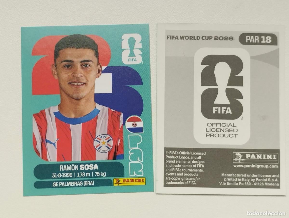 Cromos de F&uacute;tbol: CROMO STICKER WORLD CUP 2026 MUNDIAL 26 PANINI PARAGUAY PAR18 PAR 18 RAMON SOSA
