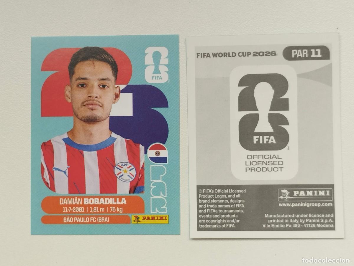 Cromos de F&uacute;tbol: CROMO STICKER WORLD CUP 2026 MUNDIAL 26 PANINI PARAGUAY PAR11 PAR 11 DAMIAN BOBADILLA