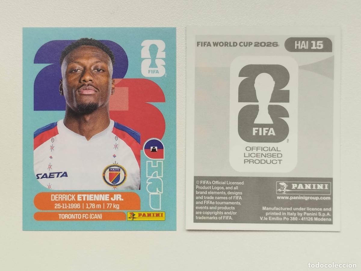 Figurine di Calcio: CROMO STICKER WORLD CUP 2026 MUNDIAL 26 PANINI HAITI DUCKENS HAI15 HAI 15 DERRICK ETIENNE JR