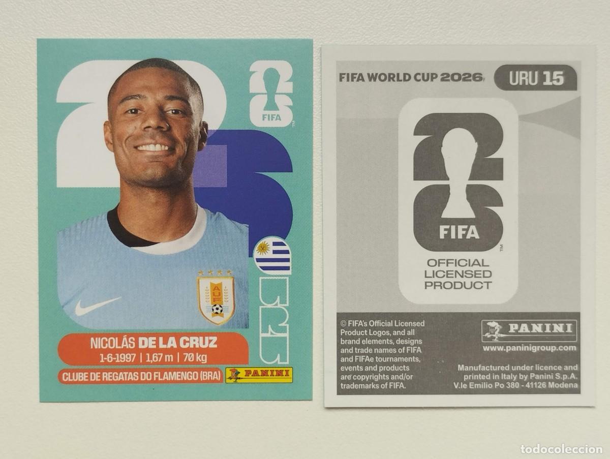 Football Stickers: CROMO STICKER WORLD CUP 2026 MUNDIAL 26 PANINI URUGUAY URU15 URU 15 NICOLAS DE LA CRUZ