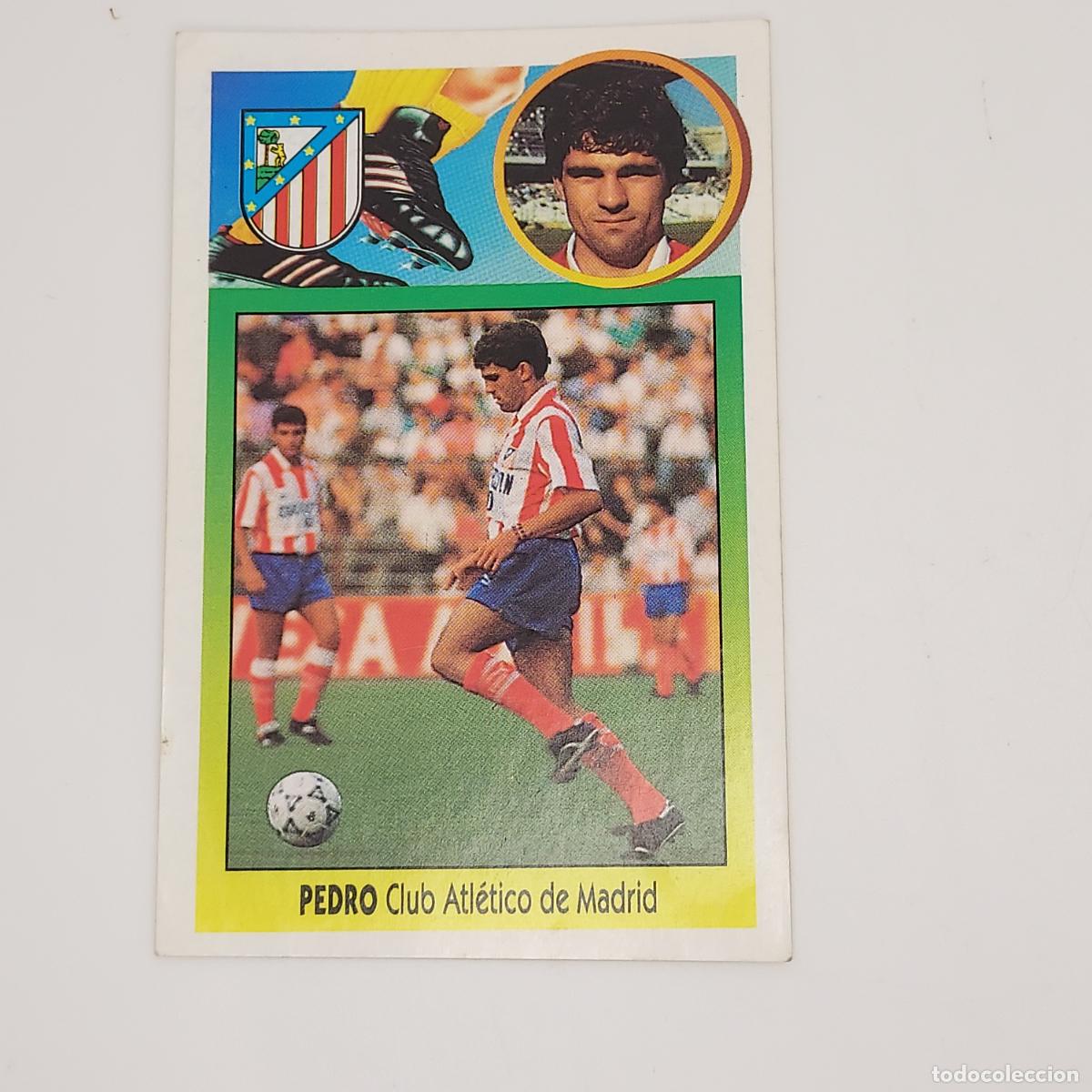 Football Stickers: CROMO PEDRO CLUB ATLETICO DE MADRID 1993 1994 93 94 EDICIONES ESTE ADHESIVO SIN PEGAR