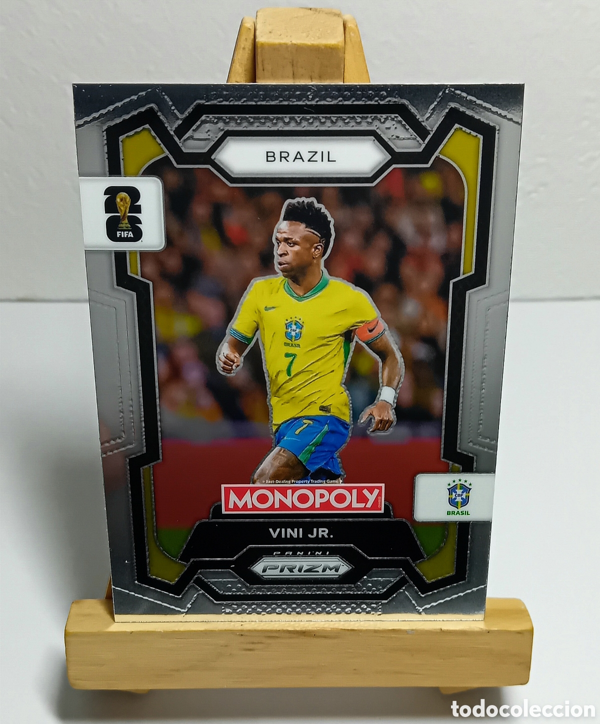 Football Stickers: VINI JR 2026 BRASIL MONOPOLY PRIZM PANINI N&deg;14.