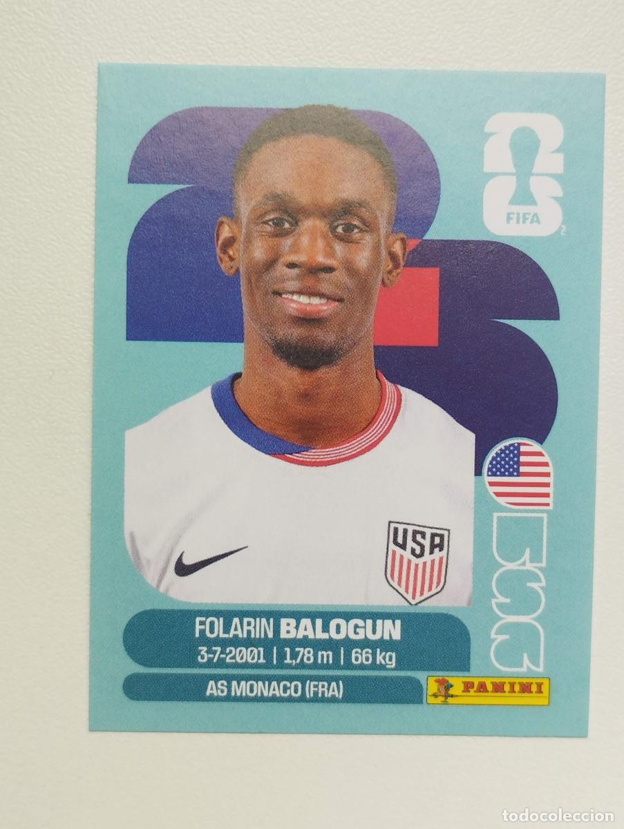 Cromos de F&uacute;tbol: CROMO STICKER WORLD CUP 2026 MUNDIAL 26 PANINI USA ESTADOS UNIDOS USA20 USA 20 BALOGUN