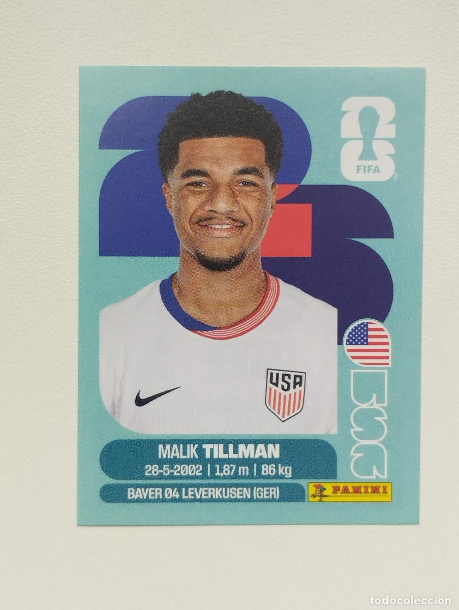 Cromos de F&uacute;tbol: CROMO STICKER WORLD CUP 2026 MUNDIAL 26 PANINI USA ESTADOS UNIDOS USA15 USA 15 TILLMAN
