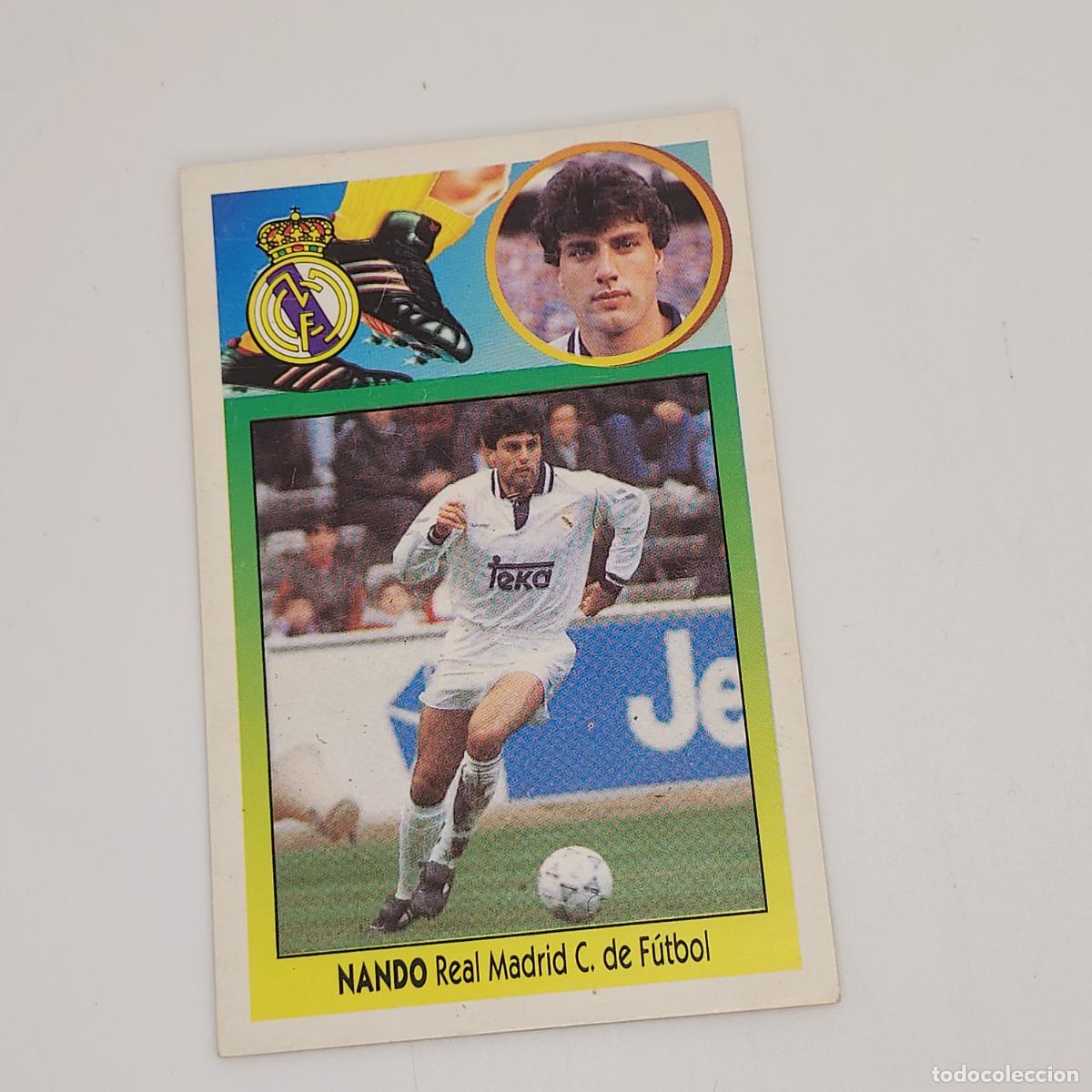 Cromos de F&uacute;tbol: CROMO NANDO REAL MADRID 1993 1994 93 94 EDICIONES ESTE CARTON SIN PEGAR