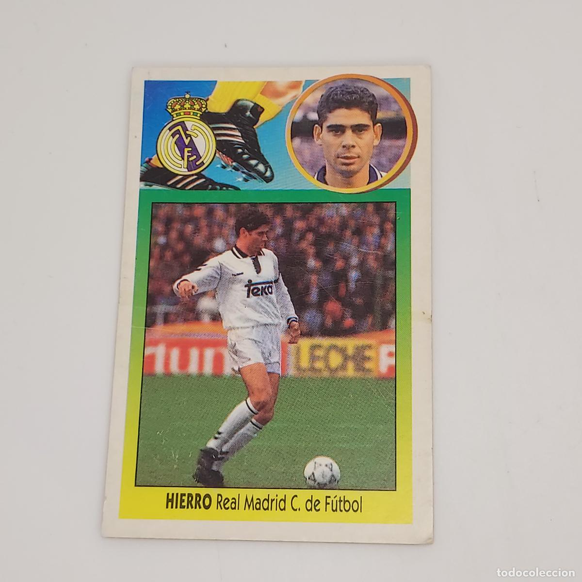 Cromos de F&uacute;tbol: CROMO HIERRO REAL MADRID 1993 1994 93 94 EDICIONES ESTE CARTON SIN PEGAR