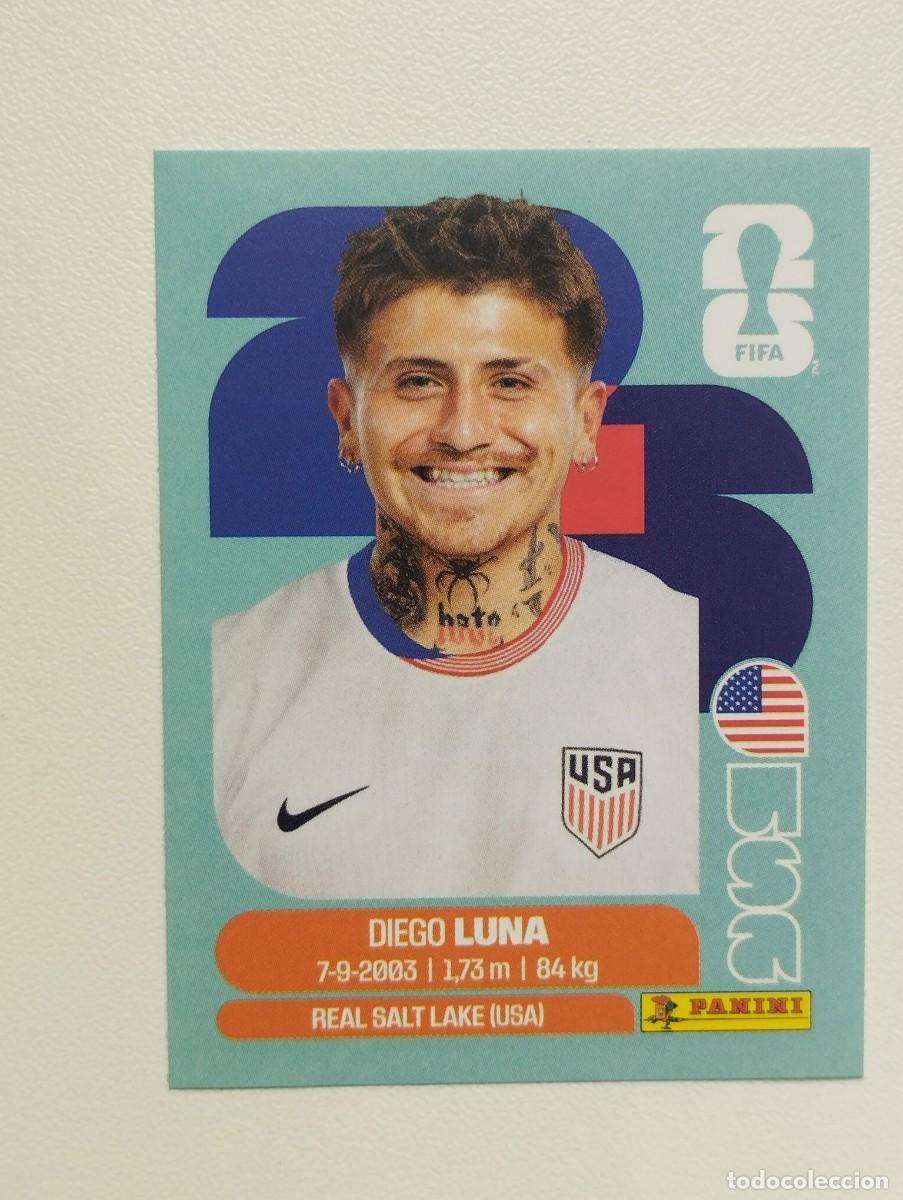 Cromos de F&uacute;tbol: CROMO STICKER WORLD CUP 2026 MUNDIAL 26 PANINI USA ESTADOS UNIDOS USA14 USA 14 DIEGO LUNA