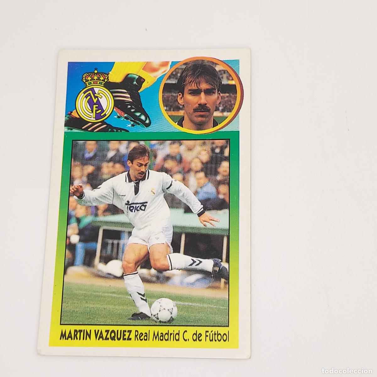 Cromos de F&uacute;tbol: CROMO MARTIN VAZQUEZ REAL MADRID 1993 1994 93 94 EDICIONES ESTE CARTON SIN PEGAR