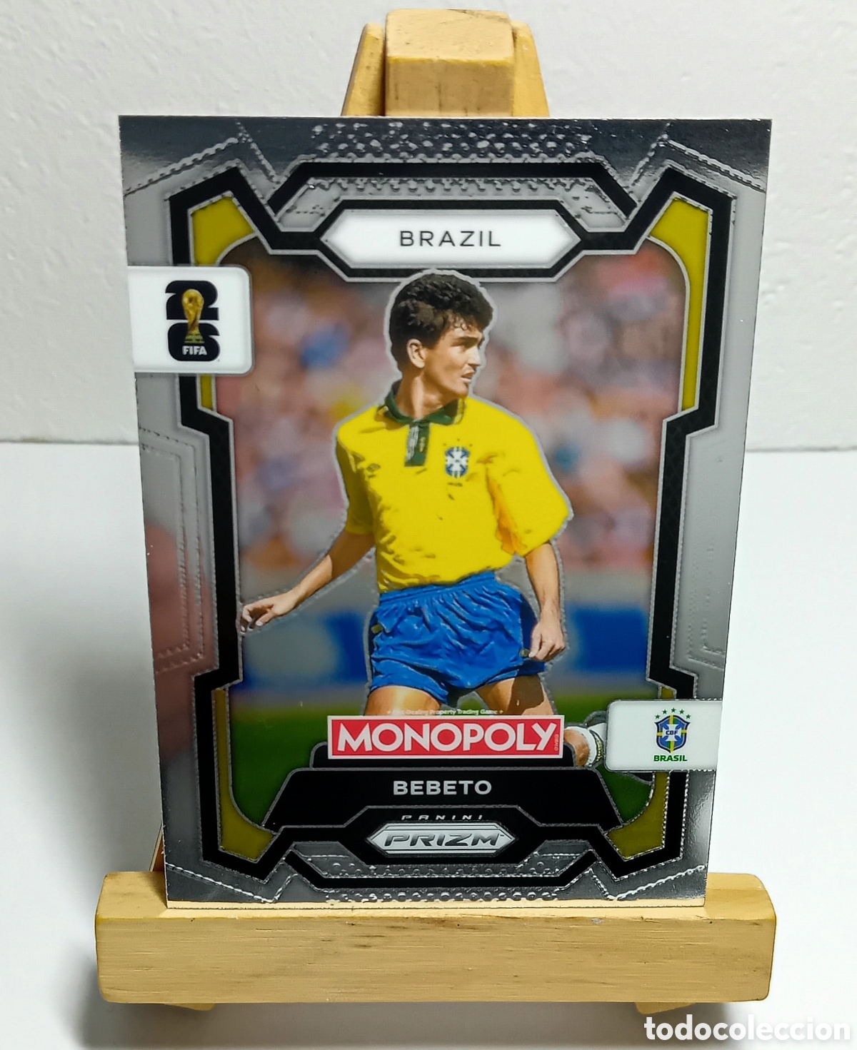 Cromos de F&uacute;tbol: BEBETO 2026 BRASIL MONOPOLY PRIZM PANINI N&deg;20.