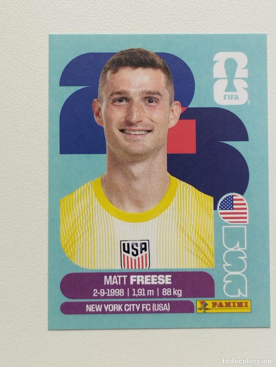Cromos de F&uacute;tbol: CROMO STICKER WORLD CUP 2026 MUNDIAL 26 PANINI USA ESTADOS UNIDOS USA2 USA 2 MATT FREESE